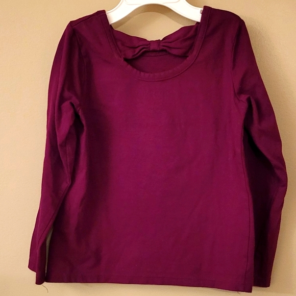 Harry Potter burgundy long sleeved tee shirt with sequin lightning bolt on front - Picture 2 of 4